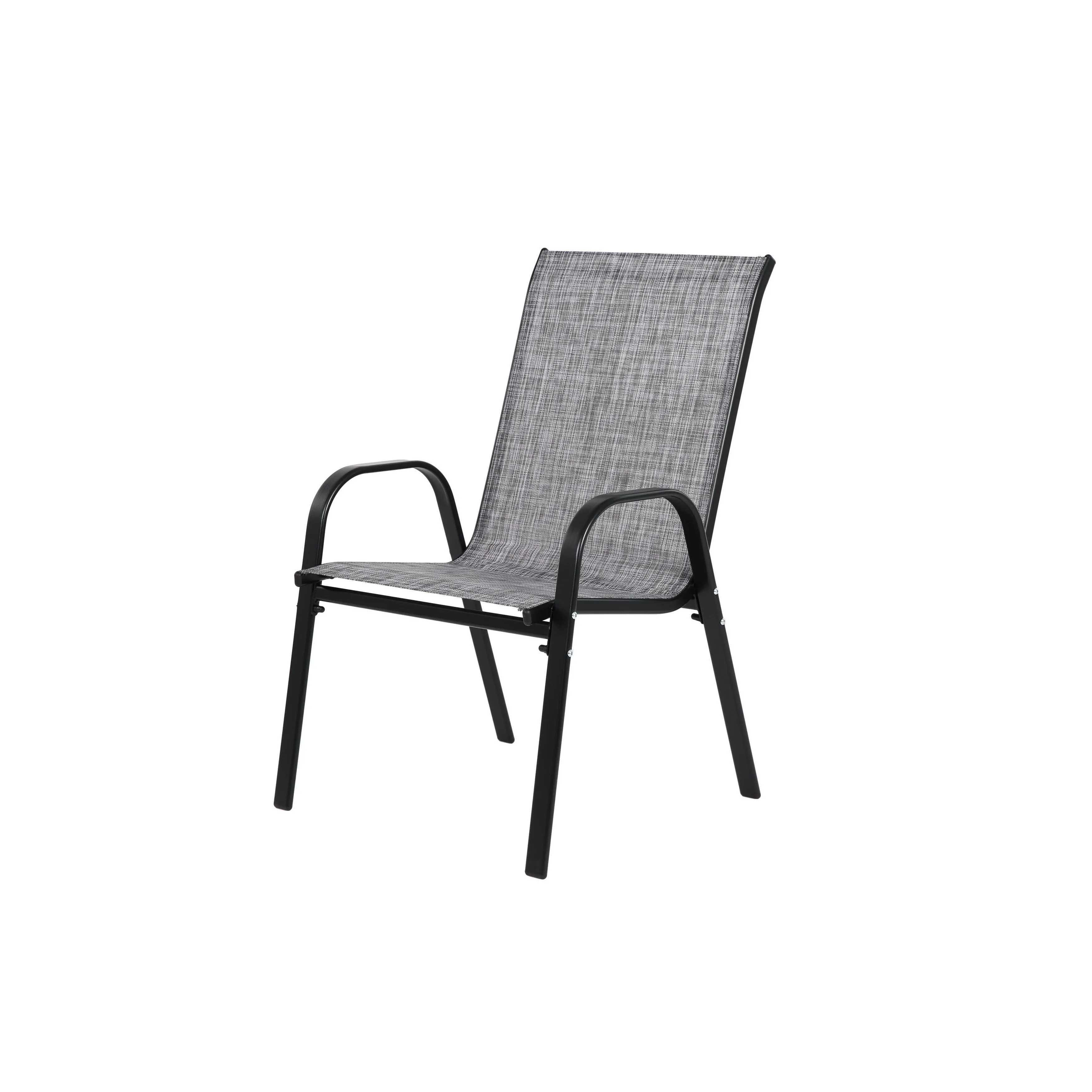 Outdoor Camping Chairs Set of 4, Garden Chairs with Armrest High Backrest for Garden, Patio, Pool, Beach, Yard