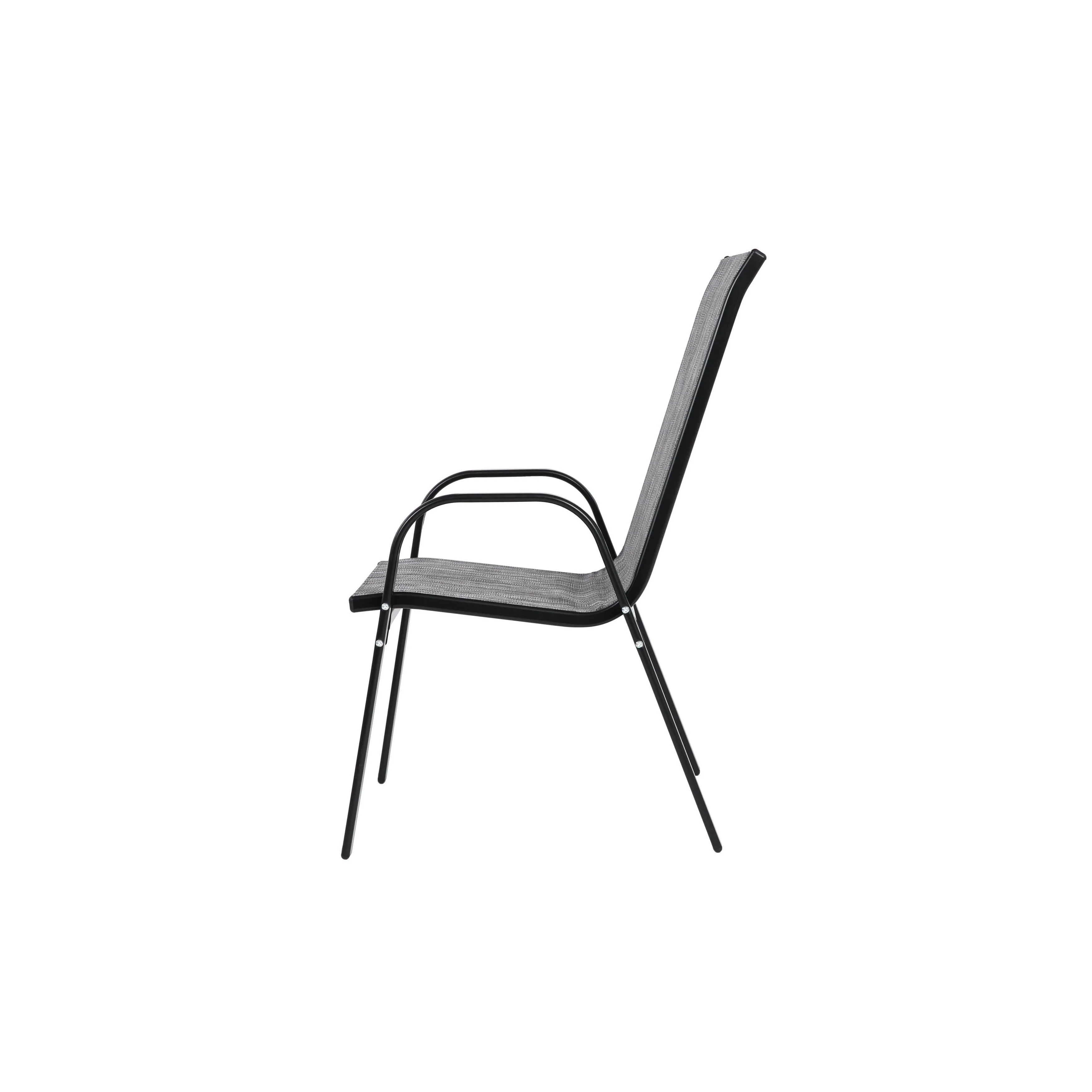 Outdoor Camping Chairs Set of 4, Garden Chairs with Armrest High Backrest for Garden, Patio, Pool, Beach, Yard