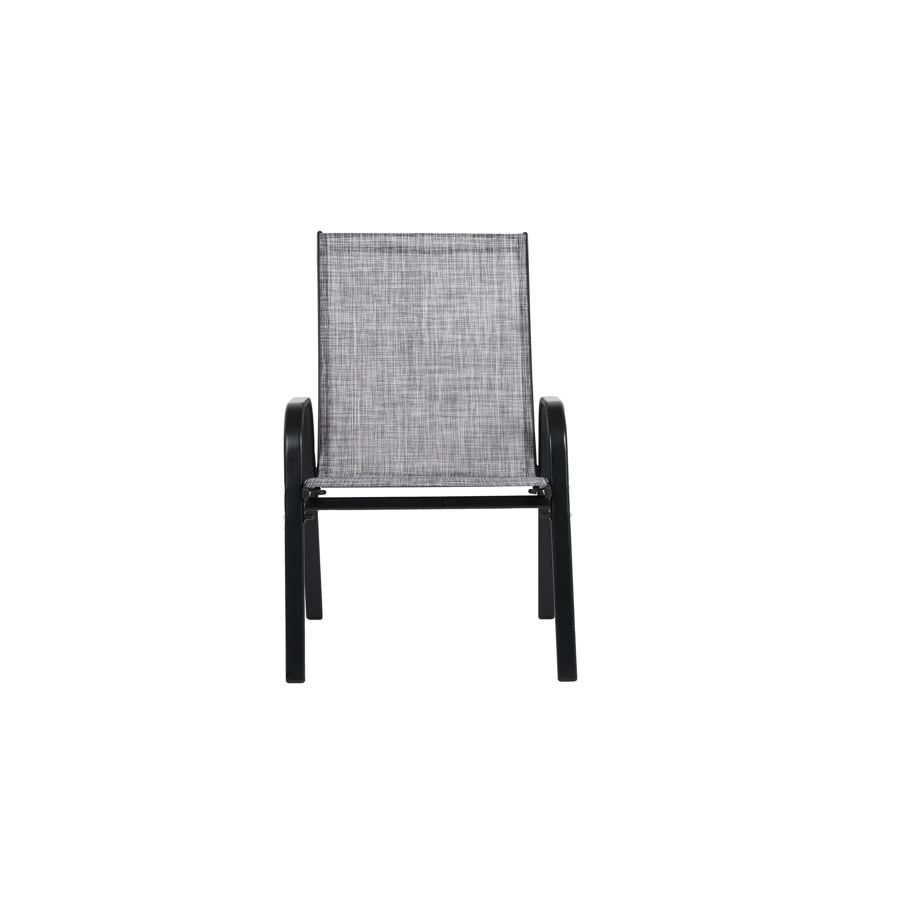 Outdoor Camping Chairs Set of 4, Garden Chairs with Armrest High Backrest for Garden, Patio, Pool, Beach, Yard