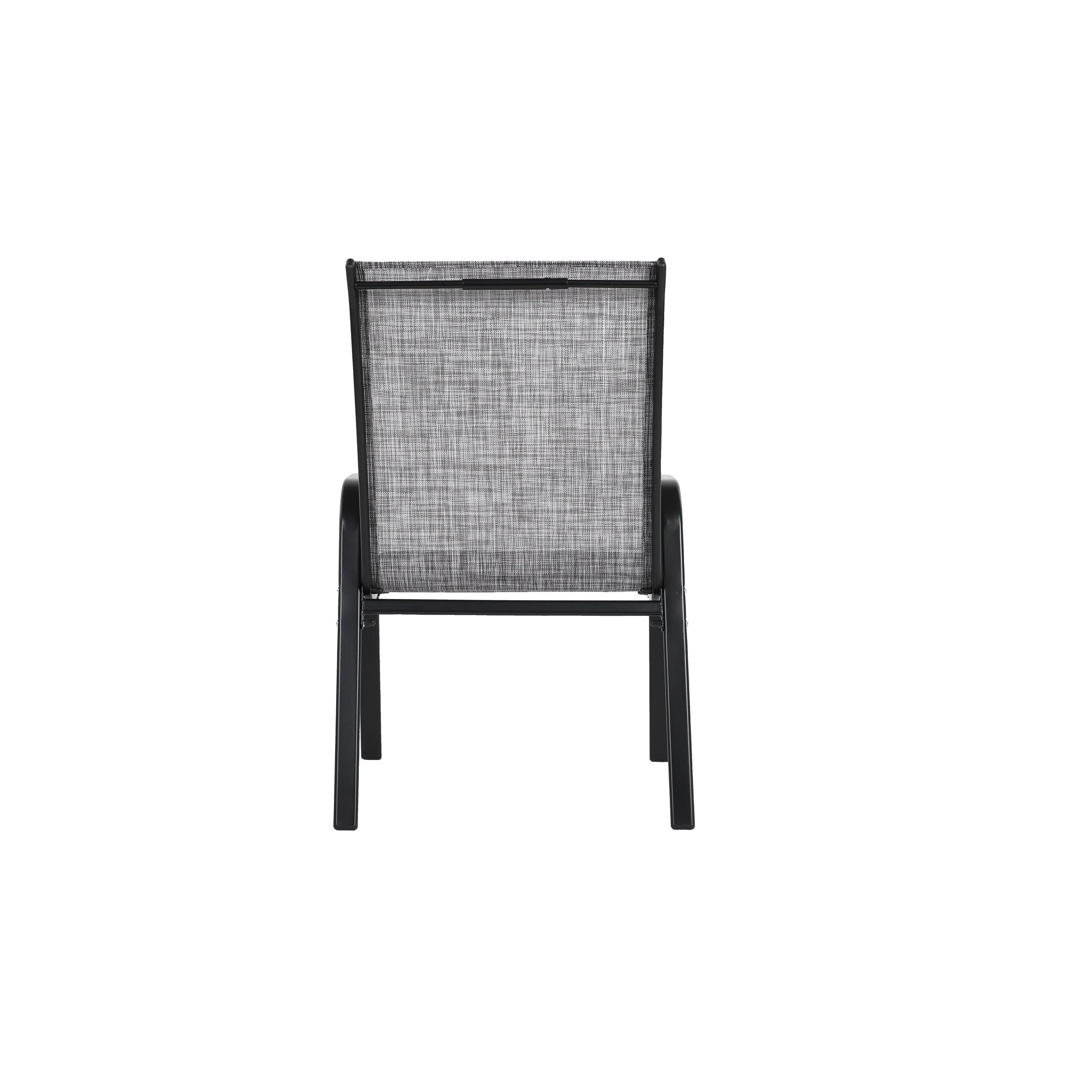 Outdoor Camping Chairs Set of 4, Garden Chairs with Armrest High Backrest for Garden, Patio, Pool, Beach, Yard