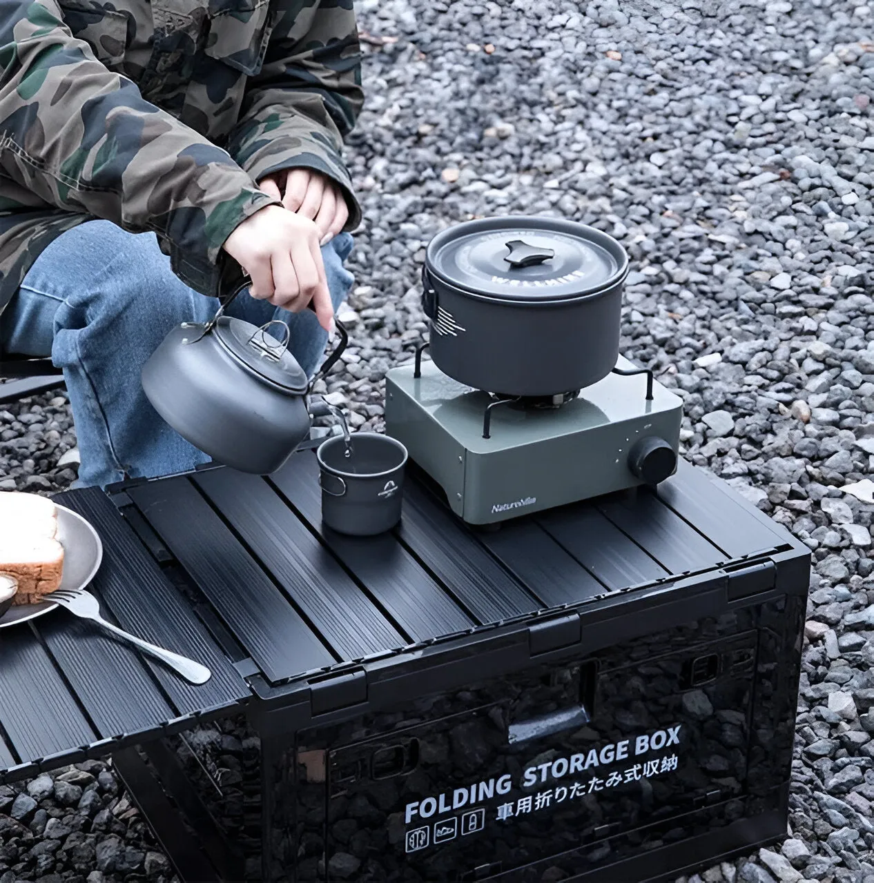 Outdoor Folding Storage Box With Trunk Accessories Ps211