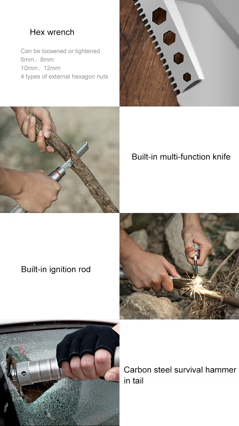 Outdoor Multifunctional Shovel Unique appearance Naturehike Group discount Silver