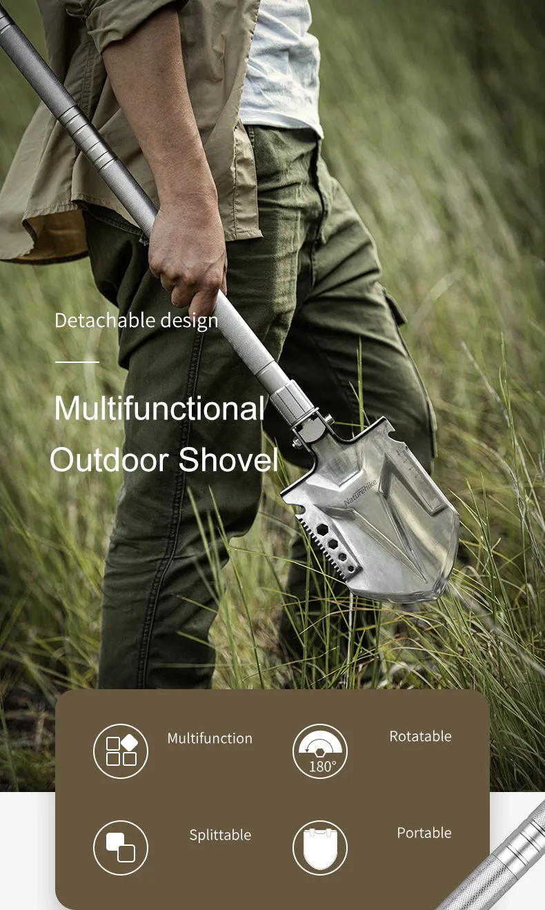 Outdoor Multifunctional Shovel Unique appearance Naturehike Group discount Silver