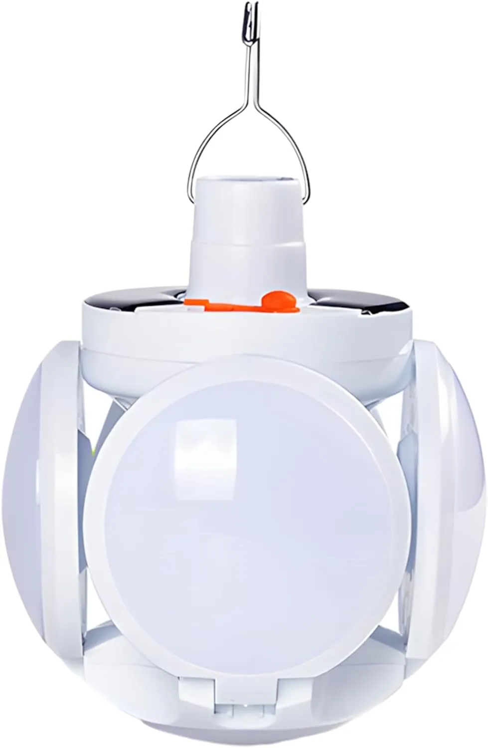 Outdoor Solar Light Bulb, 5 Brightness Modes, Waterproof, Foldable, Dual Battery for Camping & Emergencies