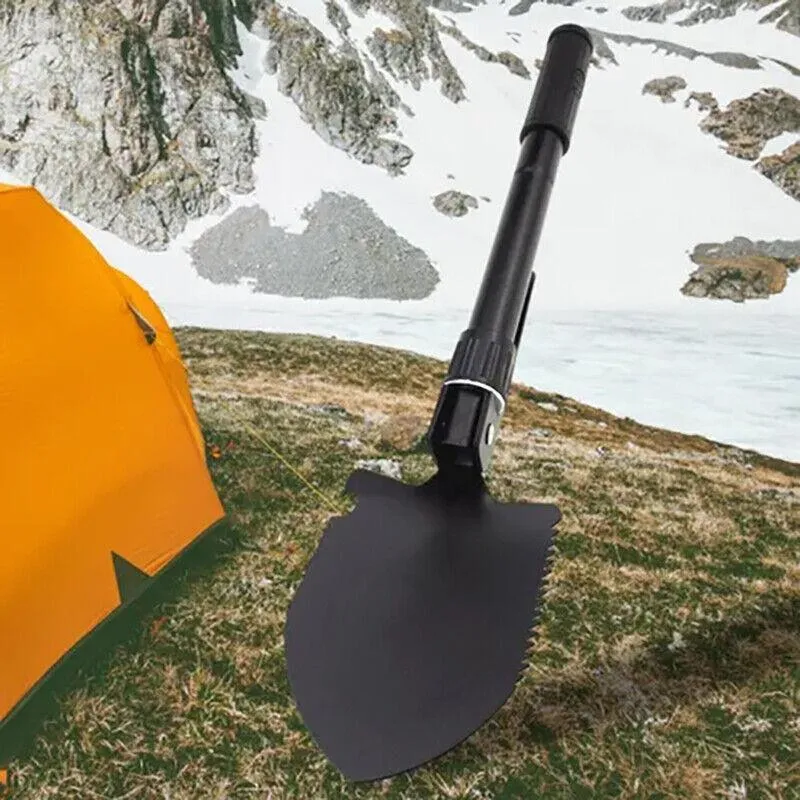 Outdoor Survival Foldable Shovel Spade Garden Camping Hiking Camp Compass Au