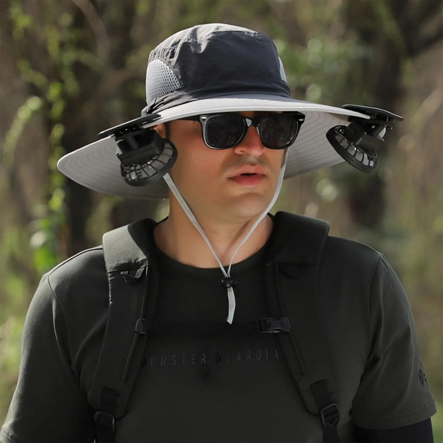 Outdoor Wide Brim Solar Powered Fan Hat Bucket Hat with Fans for Men Women Solar & USB Charging Fishing & Beach Hat