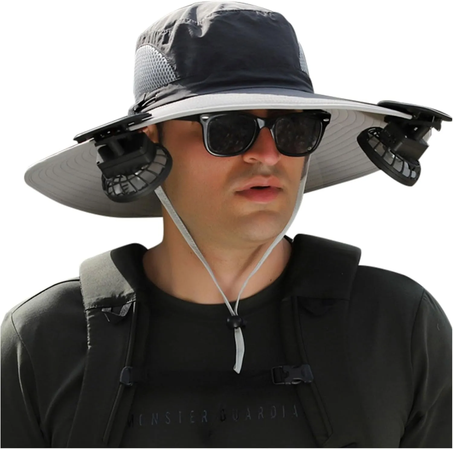 Outdoor Wide Brim Solar Powered Fan Hat Bucket Hat with Fans for Men Women Solar & USB Charging Fishing & Beach Hat