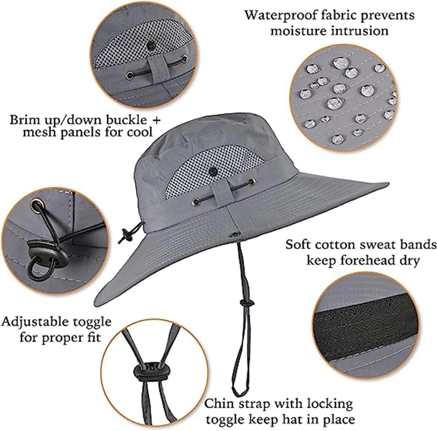 Outdoor Wide Brim Sun Hat with Solar Fan, Solar Powered Fan Hat, Solar Fan Hat, Fishing Hats for Men Sun Protection