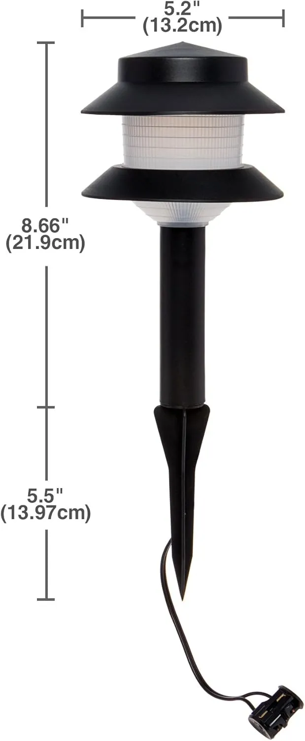 Paradise Plastic Path Stake Light (Black, 4 Pack)