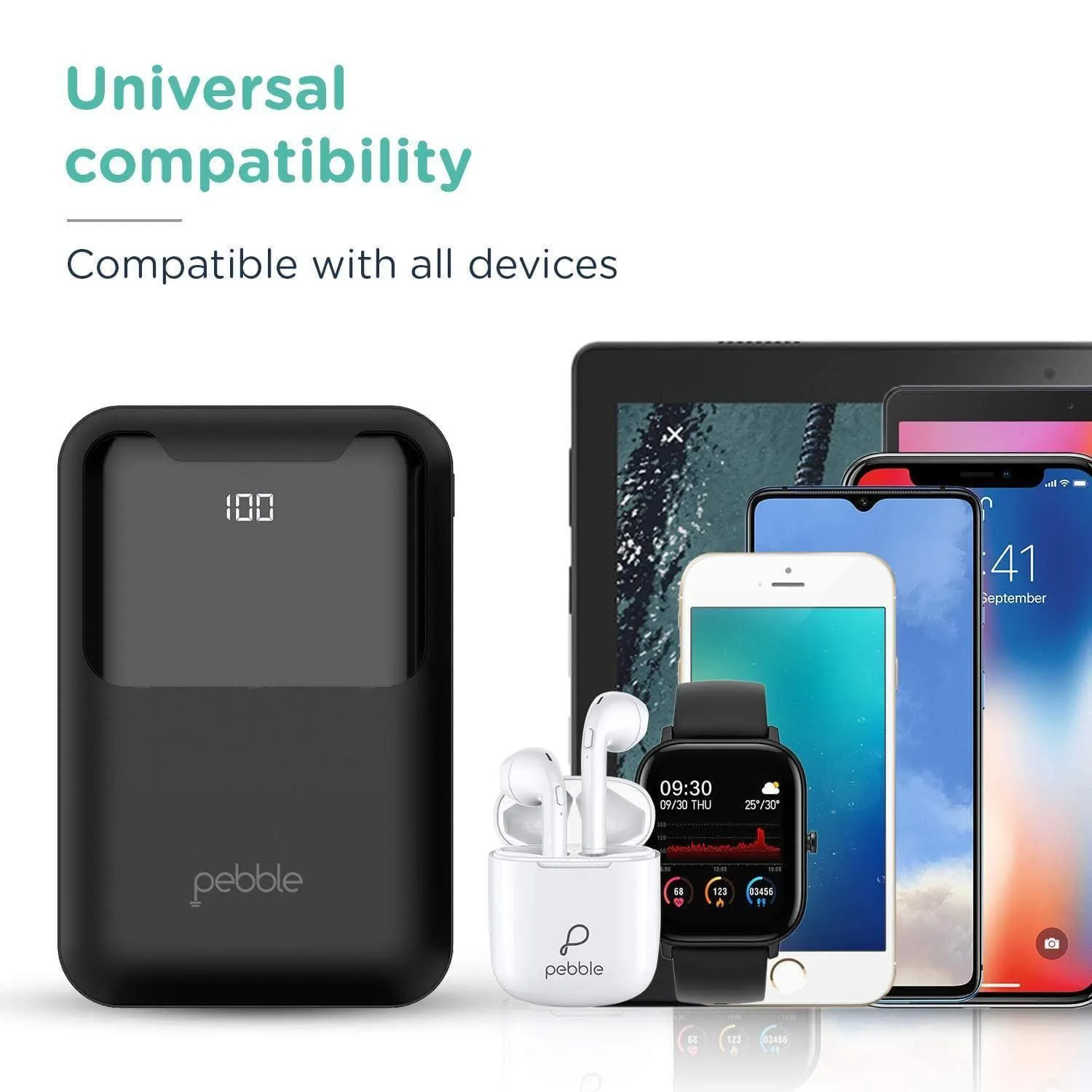 Pebble ion 10000 mAh Fast Charge Power Bank