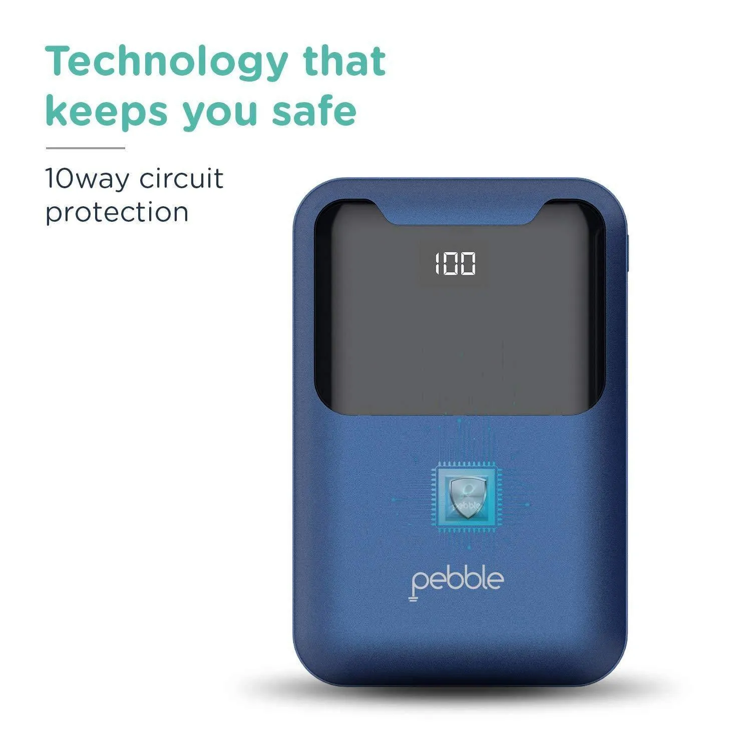 Pebble ion 10000 mAh Fast Charge Power Bank