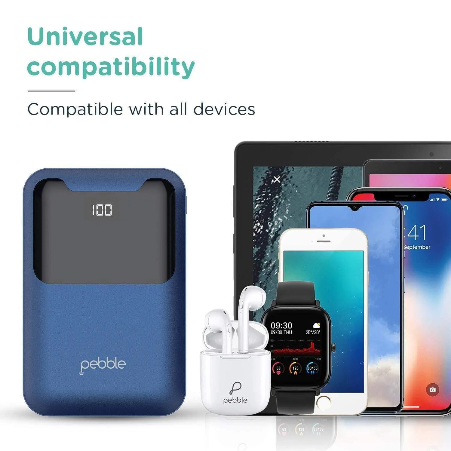 Pebble ion 10000 mAh Fast Charge Power Bank
