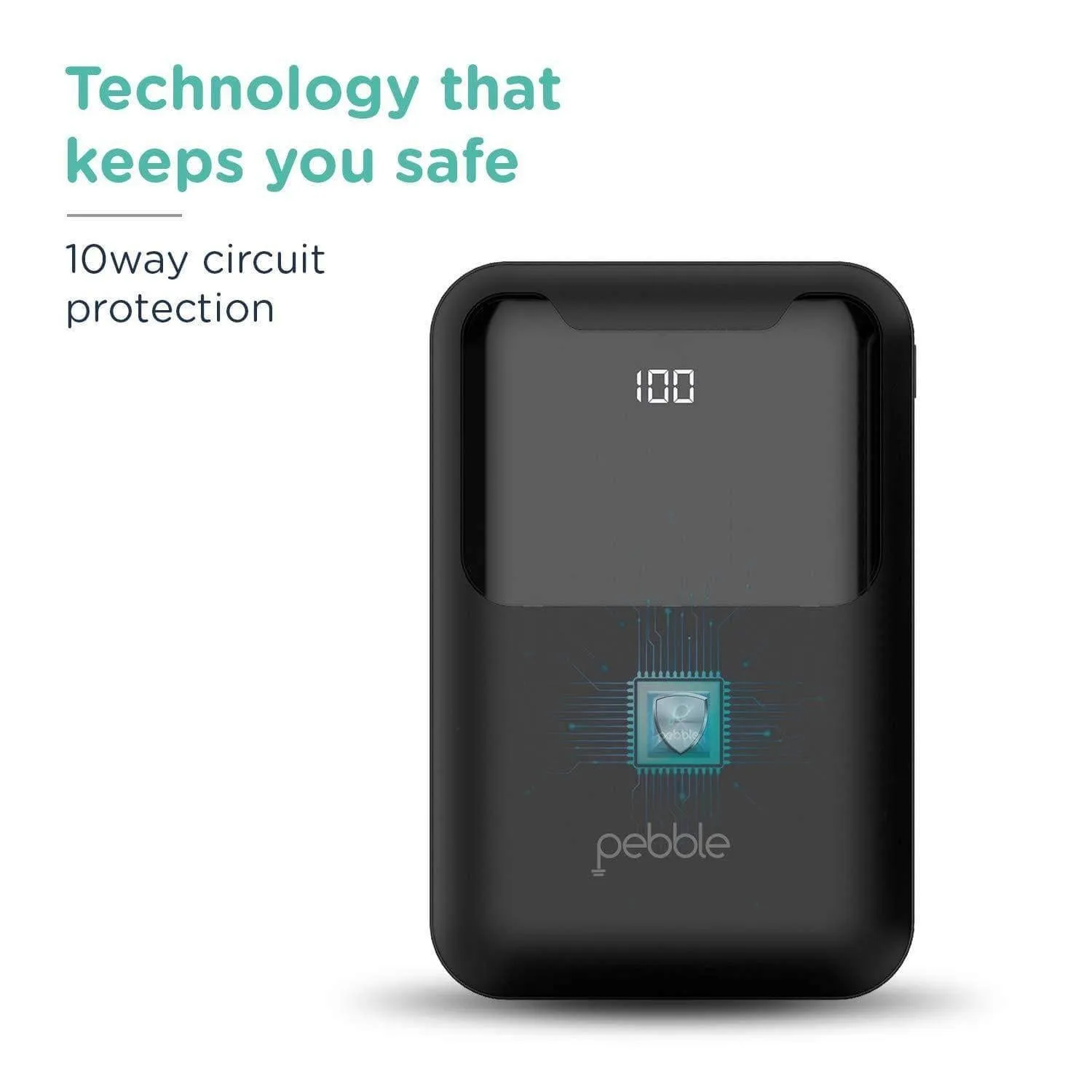 Pebble ion 10000 mAh Fast Charge Power Bank