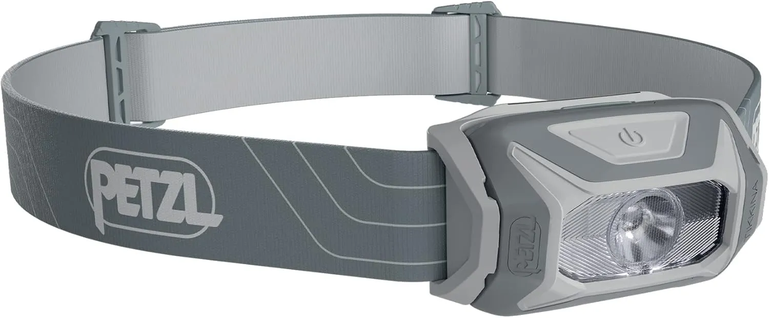 PETZL, TIKKINA Outdoor Headlamp with 250 Lumens for Camping and Hiking