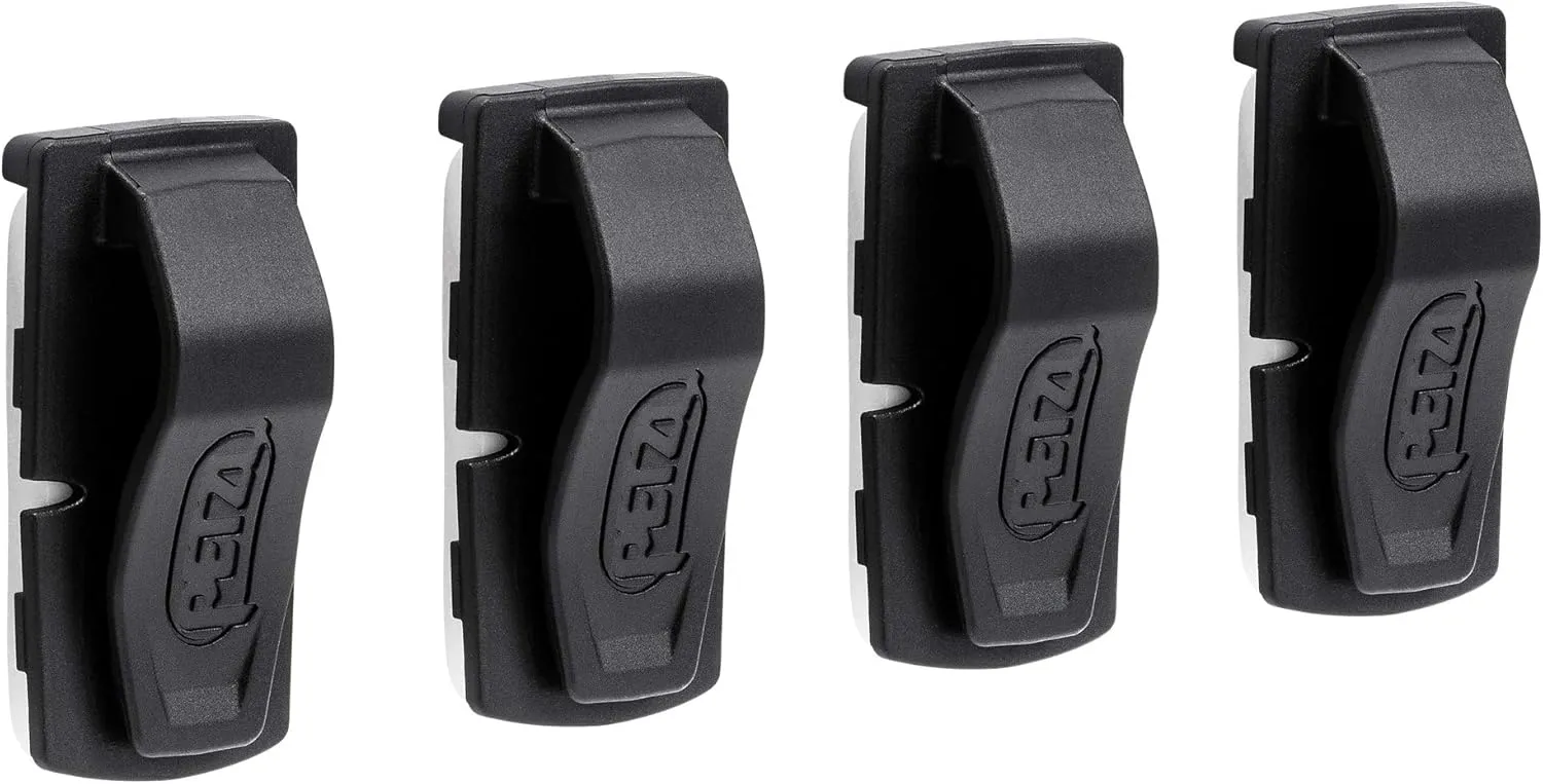 PETZL UNI Adapt - Adhesive Clip for Mounting a Headlamp on a Variety of Helmet Types (Pack of 4)