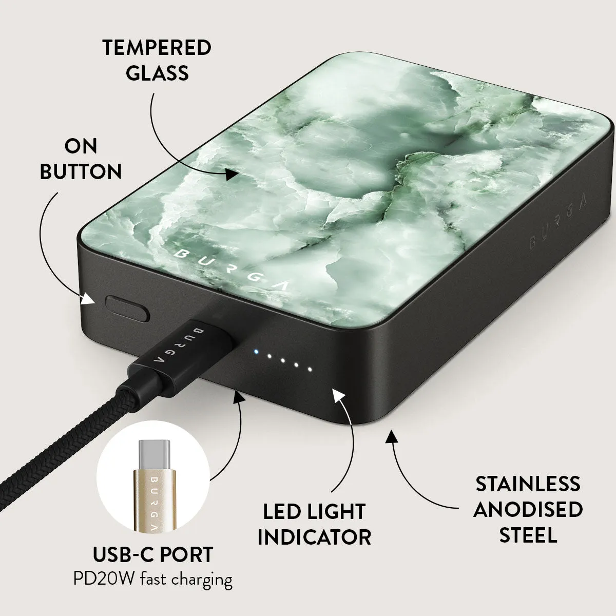 Pistachio Cheesecake - Green Magnetic Power Bank