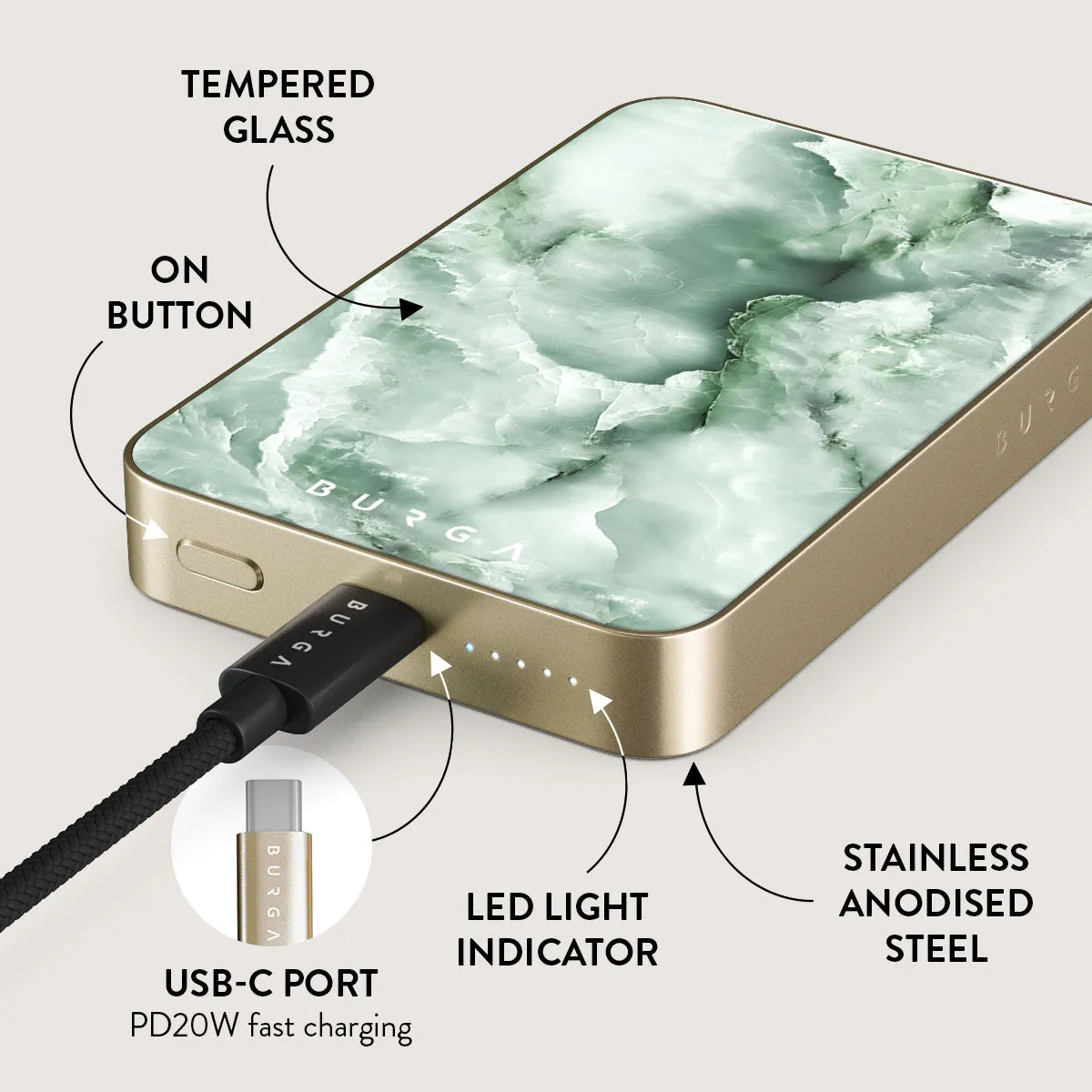 Pistachio Cheesecake - Green Magnetic Power Bank