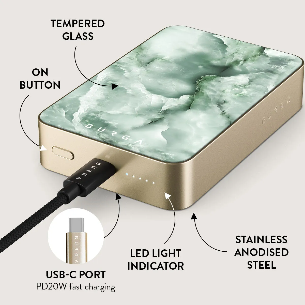 Pistachio Cheesecake - Green Magnetic Power Bank