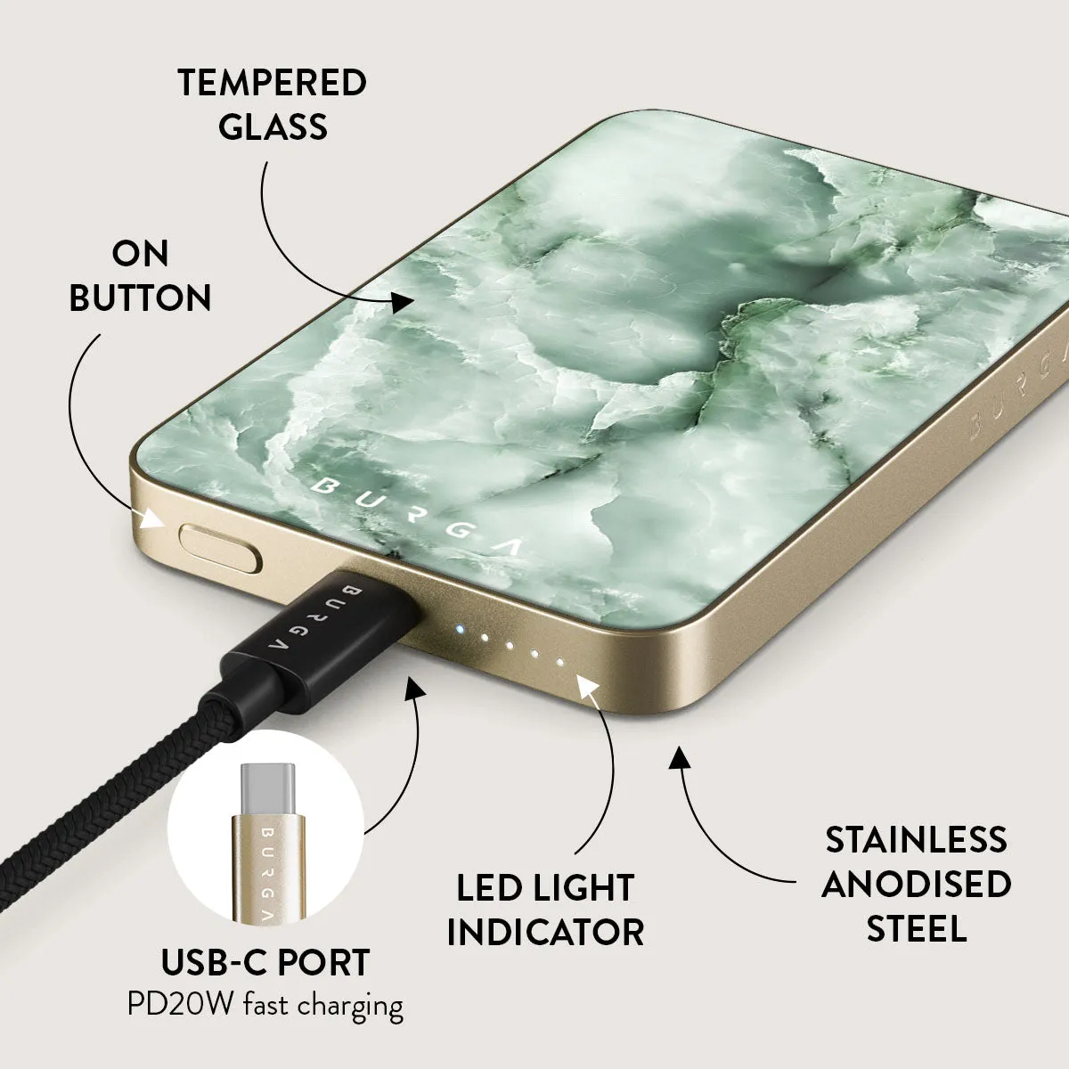 Pistachio Cheesecake - Green Magnetic Power Bank