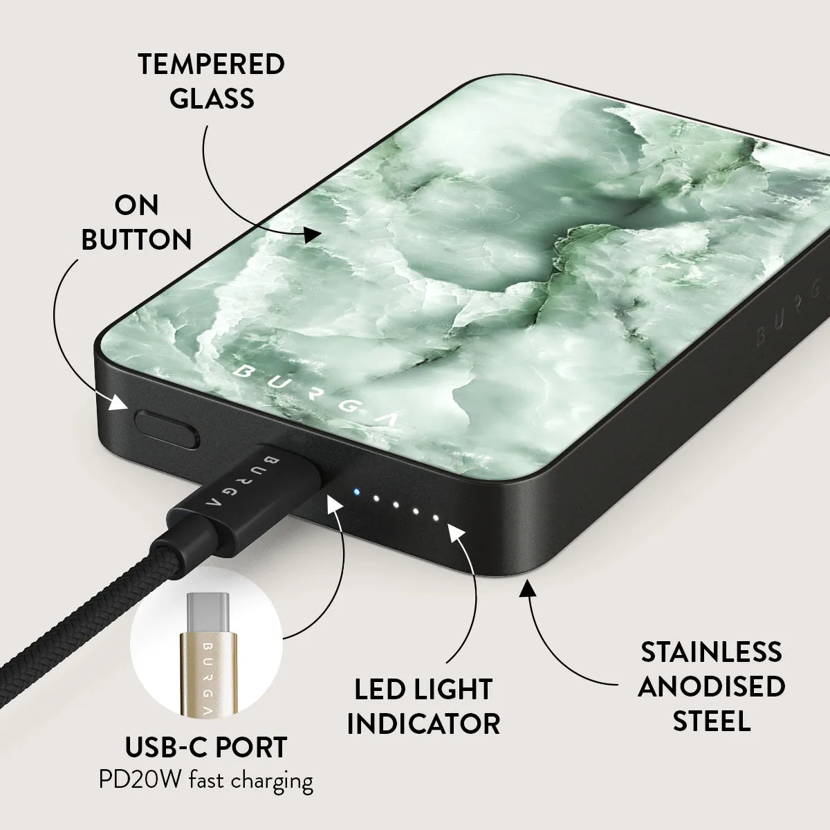 Pistachio Cheesecake - Green Magnetic Power Bank