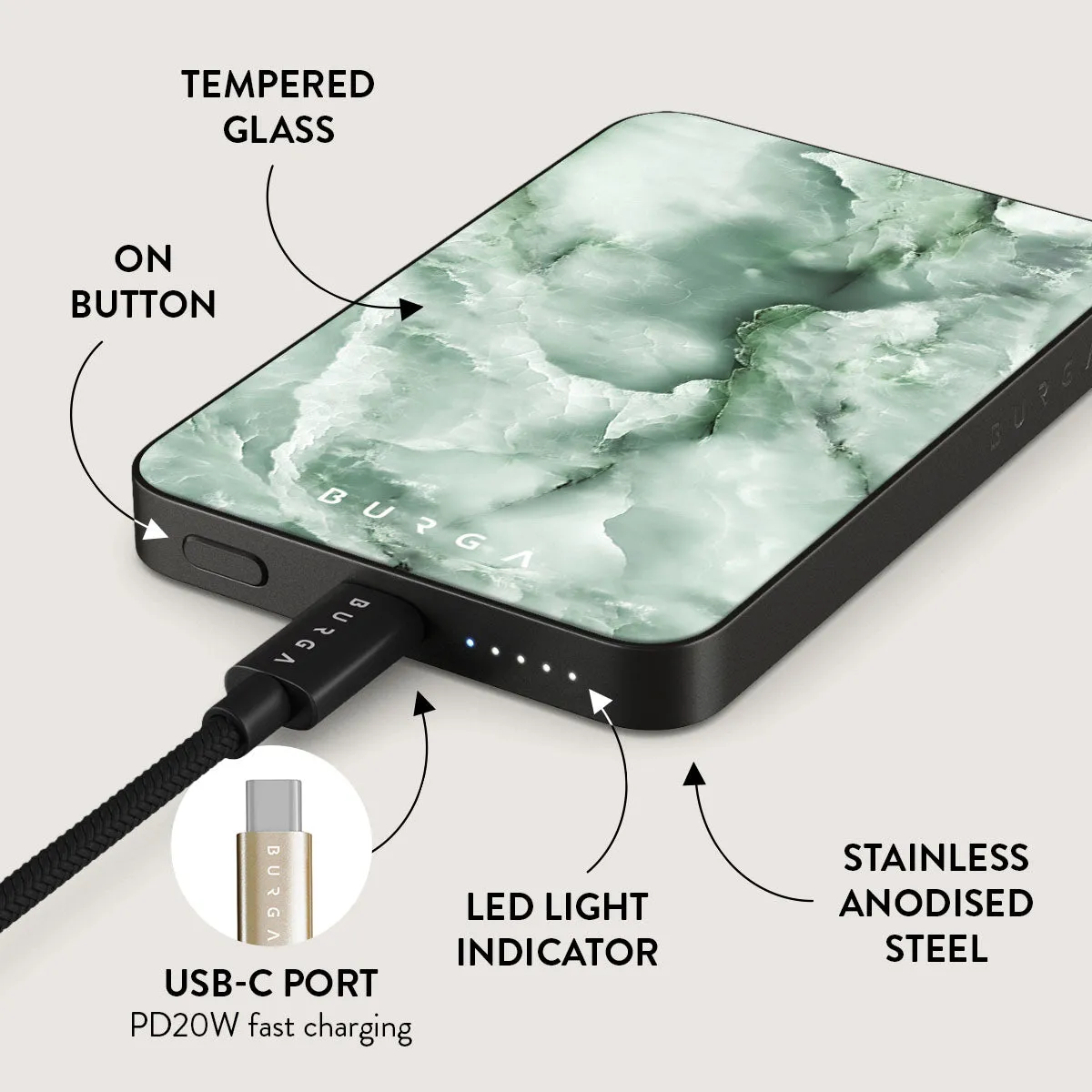 Pistachio Cheesecake - Green Magnetic Power Bank