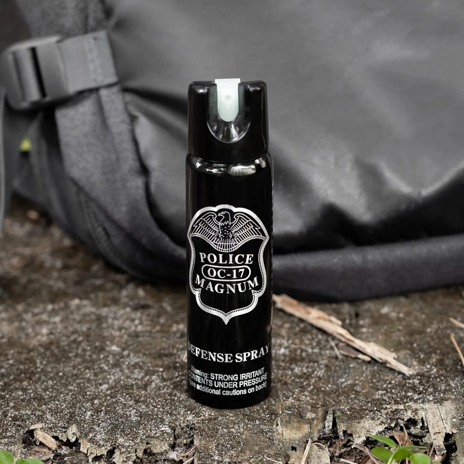 POLICE MAGNUM Pepper Spray Max Strength Portable Security- 16 ft Range- 4oz Twist Lock