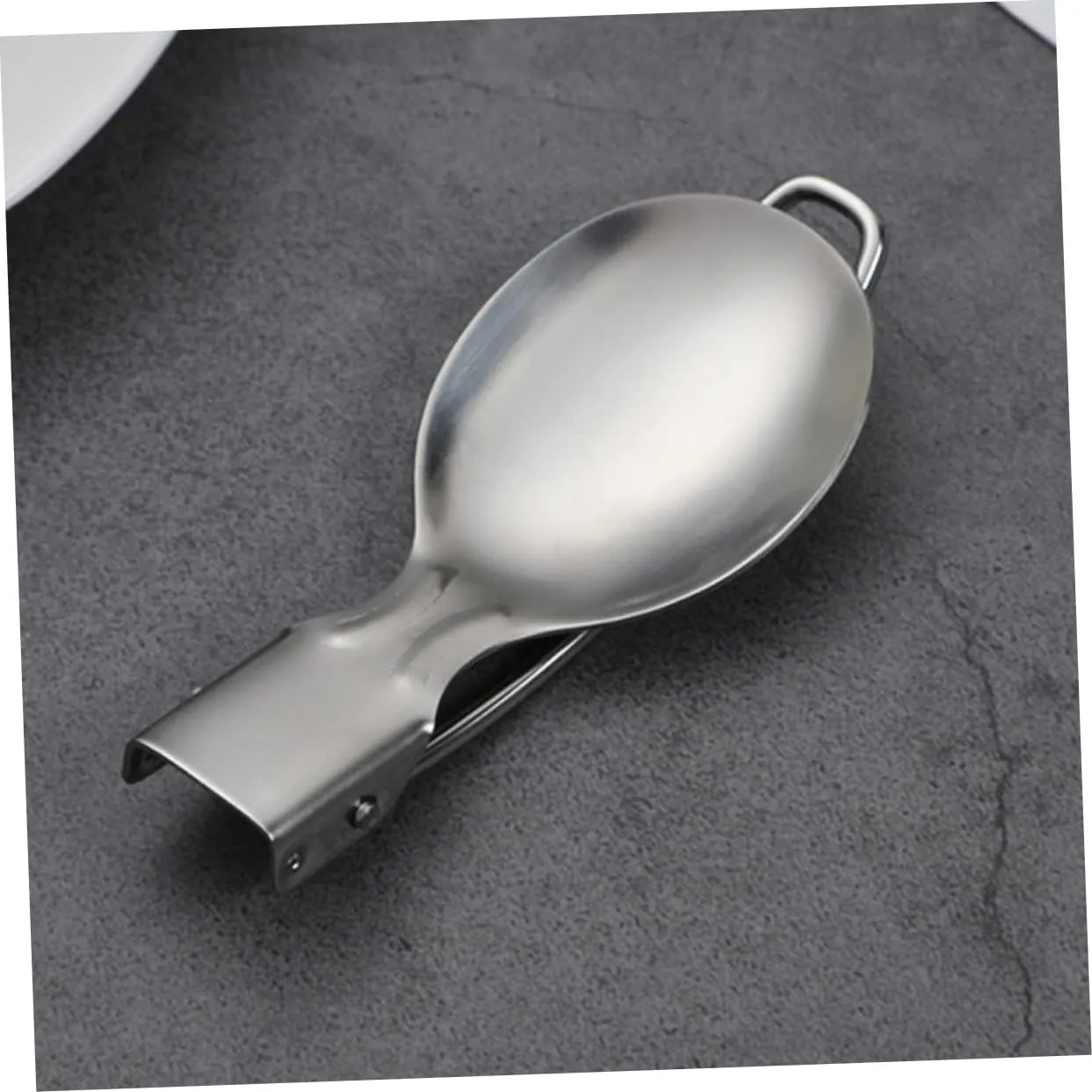 POPETPOP 3sets Picnic Essential Compact Camping Silverware Folding Fork Spoon and Spork for Outdoor Activities 4pcs*3