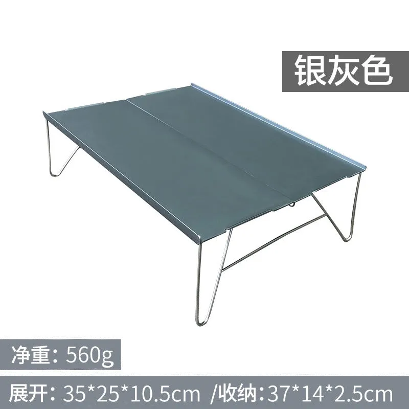 Portable Aluminum Folding Table - Outdoor Camping Table - Mini Camping Table - Aluminum Plate Table
