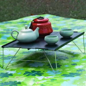 Portable Aluminum Folding Table - Outdoor Camping Table - Mini Camping Table - Aluminum Plate Table