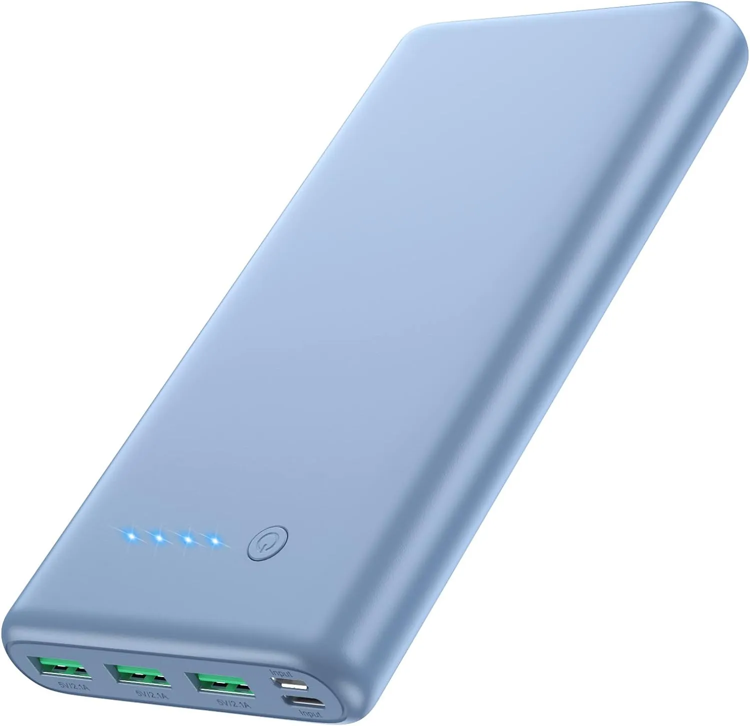 Portable Charger 36800mAh,4 Outputs Power Bank, Dual Input 5V/3A External Battery Pack,USB-C in&out High-Speed Charging Backup Charger Compatible with iPhone 16/15/14/13,Samsung Android Phone etc-Blue