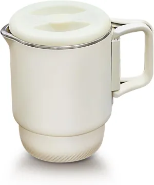 Portable collapsible electric kettle, travel kettle, small electric kettle with temperature control, tea kettle for home and outdoor coffee and tea, 800 ml 600 Watt.
