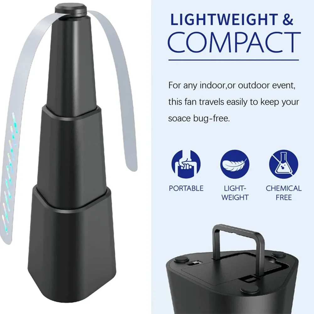 Portable Fly Repeller Fan with Holographic Blade