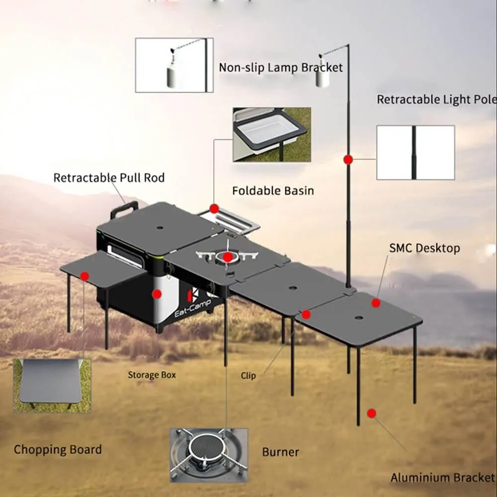 Portable Foldable Outdoor Cooking Station - Chef Table