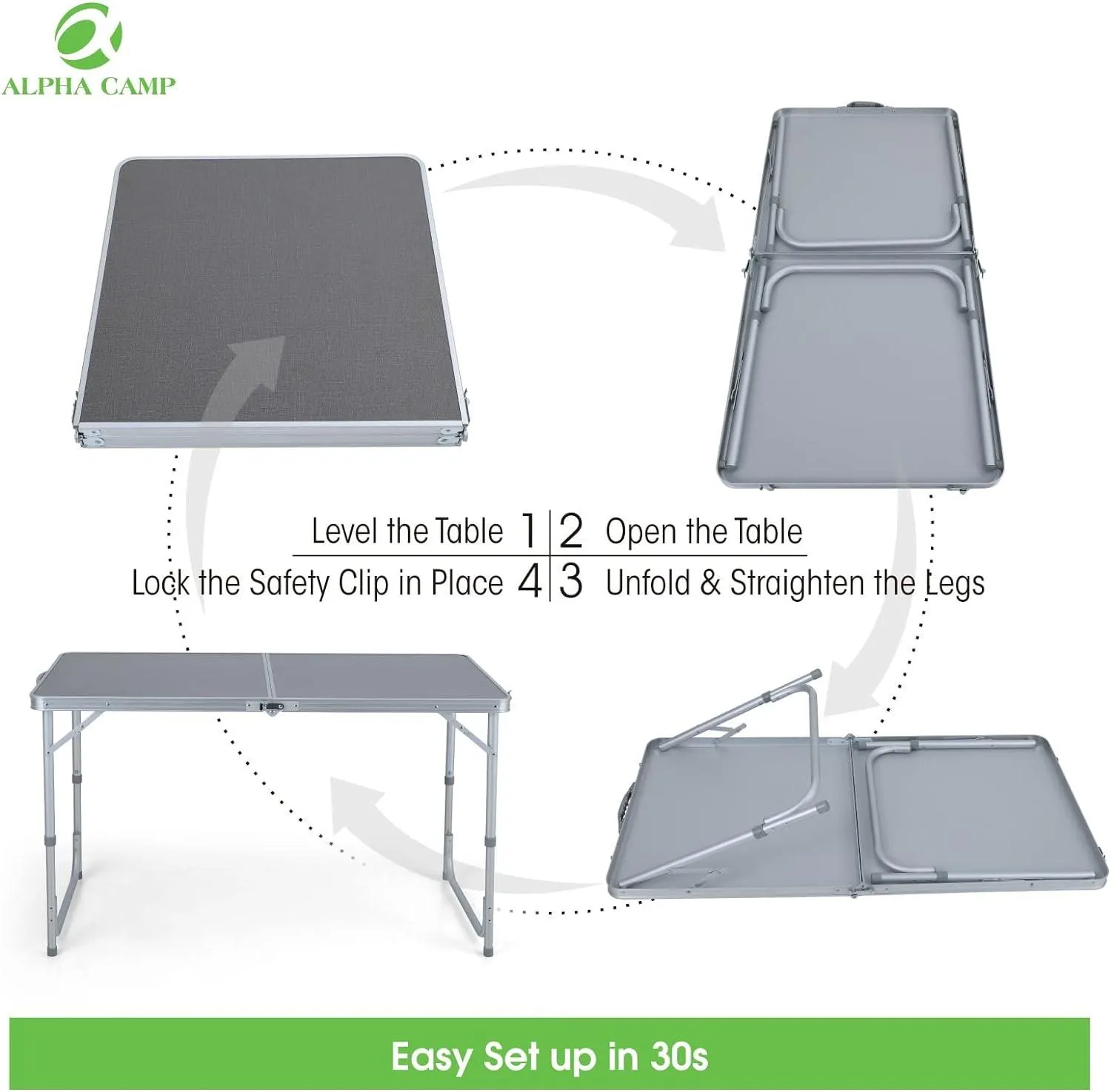 Portable Folding Table 120x60cm – Folding Camping Table
