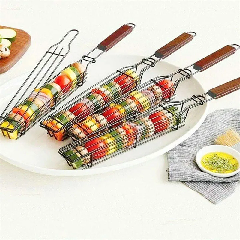 Portable Folding Table BBQ & Wine Rack