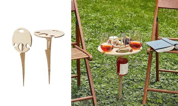 Portable Outdoor Folding Wooden Wine Table