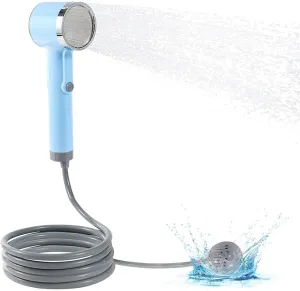 Portable Outdoor Shower, Compact Handheld Rechargeable Camping Showerhead, Camping Shower Head Nozzle for Camping, Hiking, Traveling, Washing