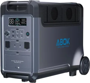 Portable Power Station, 3840Wh LiFePO4 Battery, 3600W Electric Solar Generator for Home Use, Power Outages, Emergency, Outdoor Camping, RVs (3840Wh)