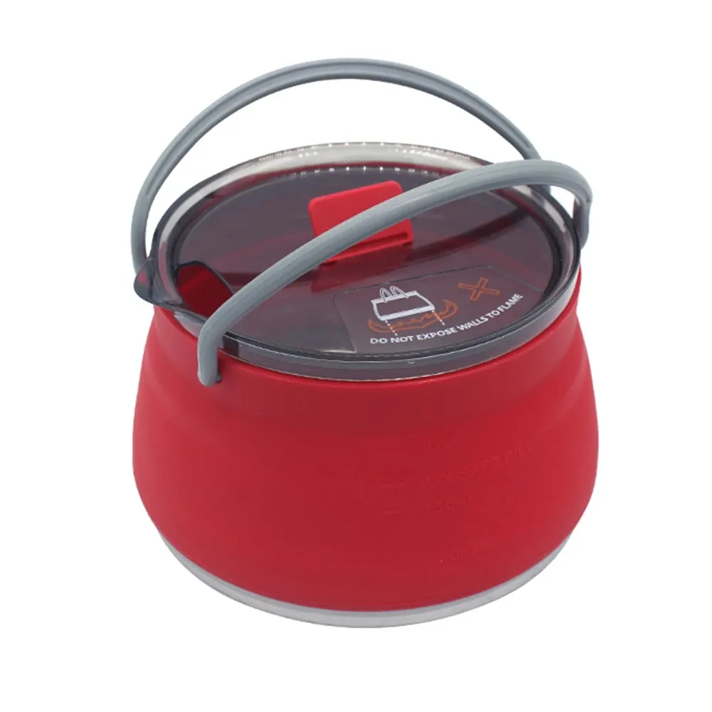 Portable Silicone Folding Kettle - Collapsible Camping Teapot for Coffee and Tea
