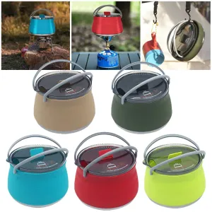 Portable Silicone Folding Kettle - Collapsible Camping Teapot for Coffee and Tea