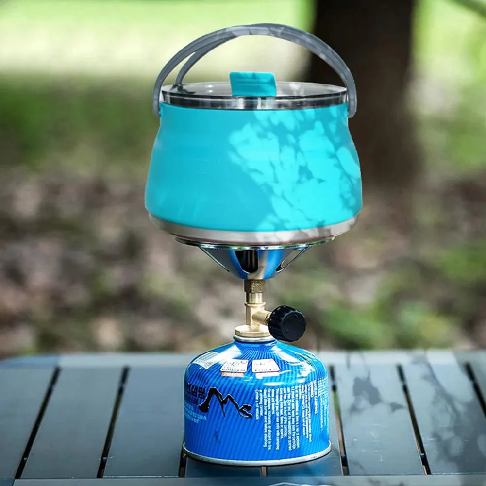 Portable Silicone Folding Kettle - Collapsible Camping Teapot for Coffee and Tea