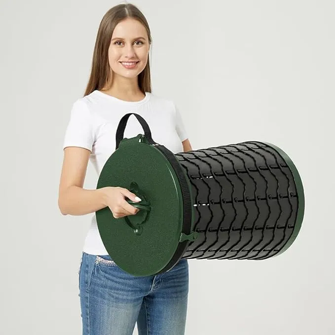 Portable Toilet - 19.7" H Adjustable Foldable Camping Toilet, Luggable Loo with Lid, Strap,Toilet Bag for Camping, Hiking, Travel and Car