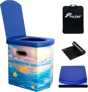 Portable Toilet For Adults,XL Camping Toilet Portable Potty for Adult, Foldable Portable Toilet for Camping Car Boat Hiking Beach RV
