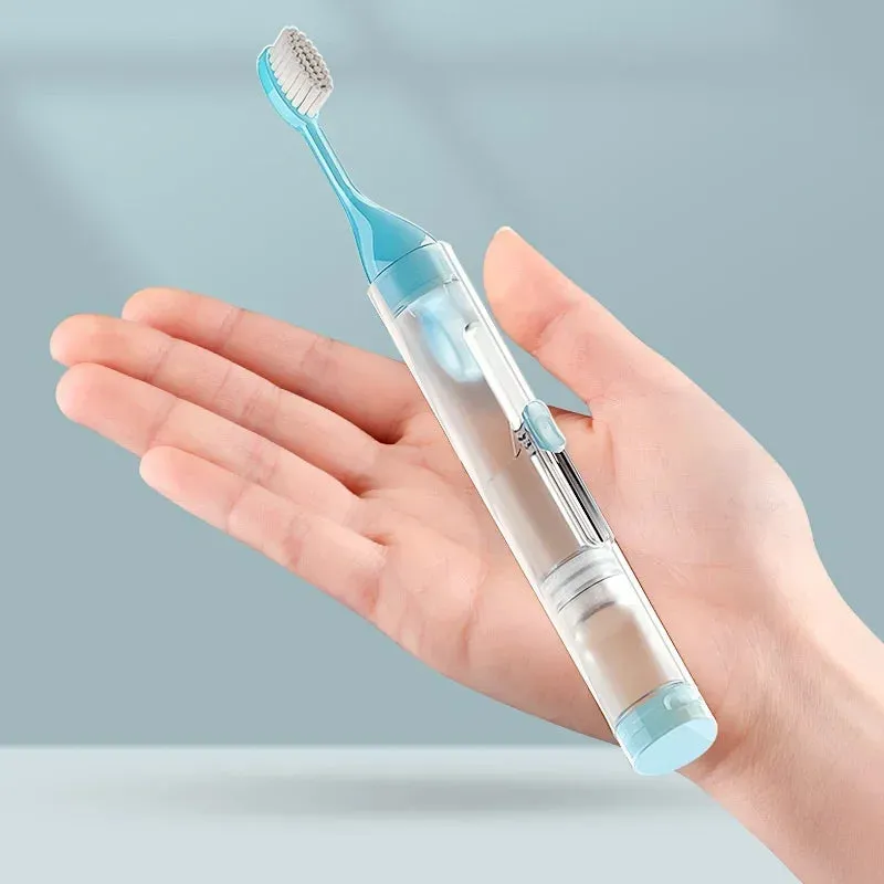 Portable Toothbrush with Toothpaste Container