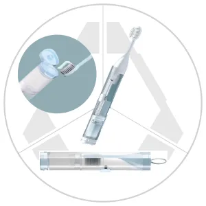 Portable Toothbrush with Toothpaste Container
