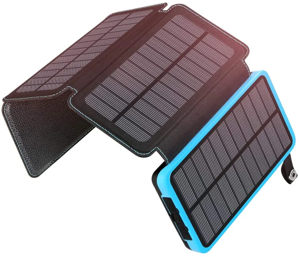 Portable Waterproof Solar Power Bank - 25000mAh