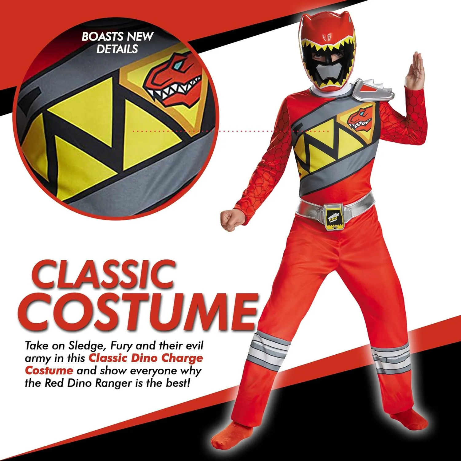 Power Rangers Dino Charge Red Classic Child Costume
