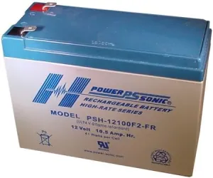 Power-Sonic 12V/10.5AH Sealed Lead Acid Battery w/ F2 Terminal