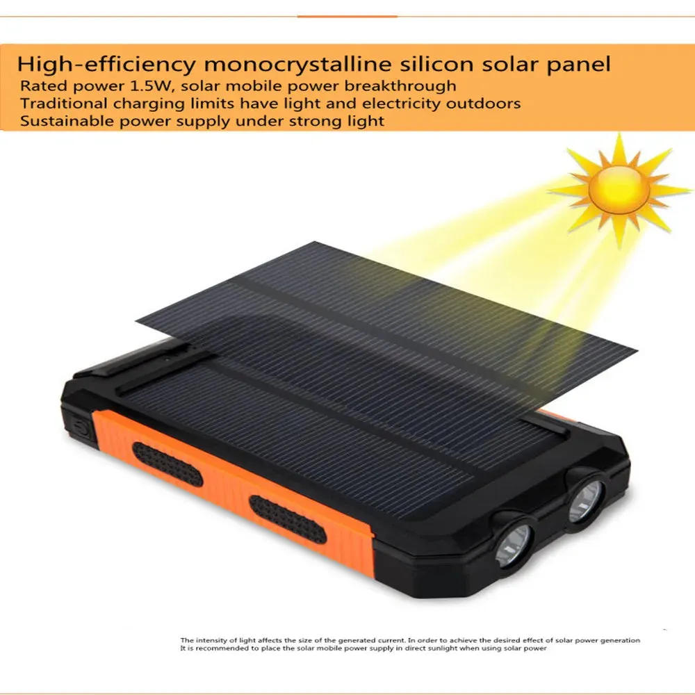Powerful Waterproof Solar Power Bank 20000mAh