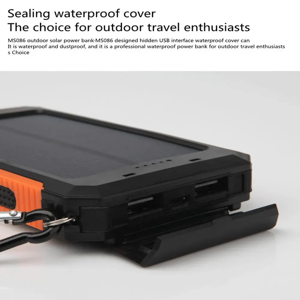 Powerful Waterproof Solar Power Bank 20000mAh